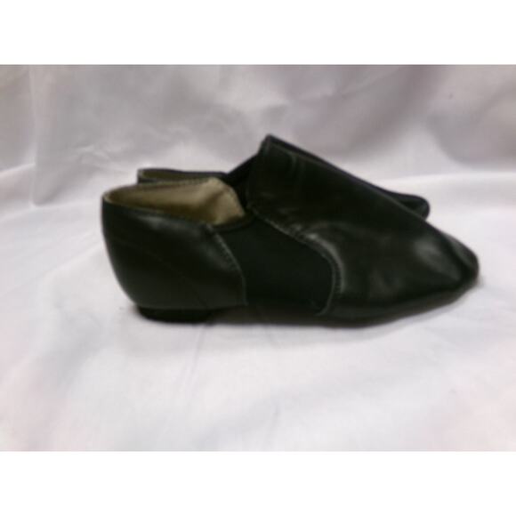 Pre-Owned Jazz Shoes Black Dance Class Girls 6M Slip On Leather Split Sole - Picture 1 of 4